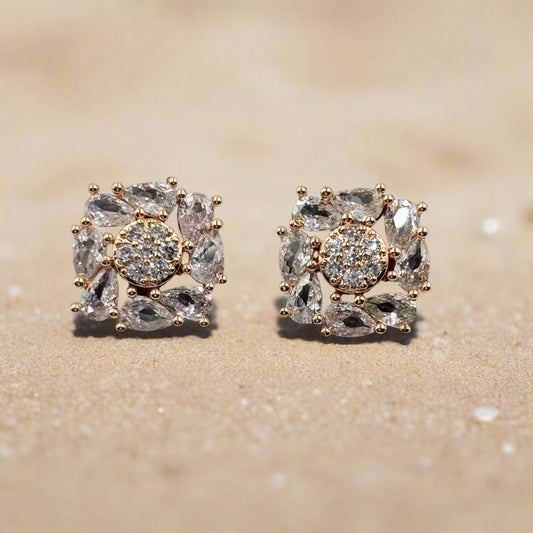 Sosha 180 - Cluster Crystal Earrings